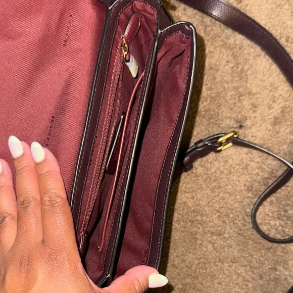 Coach Dark Brown Leather Crossbody Bag - Picture 7 of 9